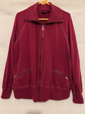 Westbound Women's Burgundy Zip-Front Jacket
